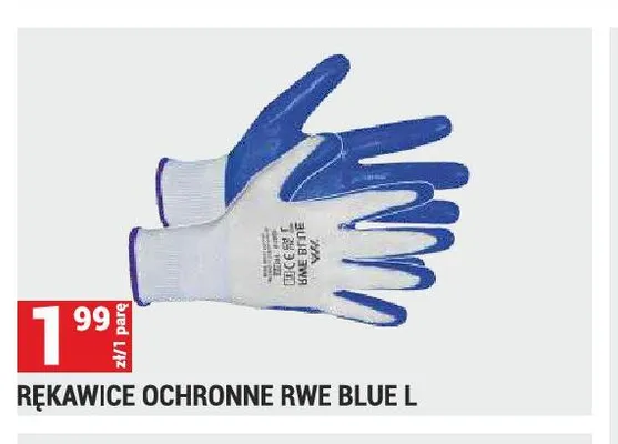 Rękawice ochronne RWE Blue L promocja w Merkury Market