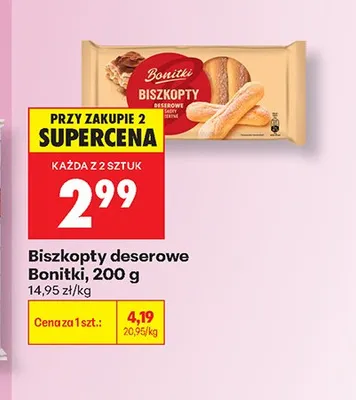 Biszkopty deserowe Bonitki promocja w Biedronka