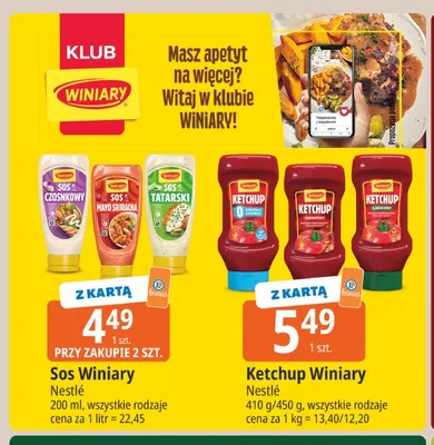 Sos tatarski Winiary promocja w Leclerc
