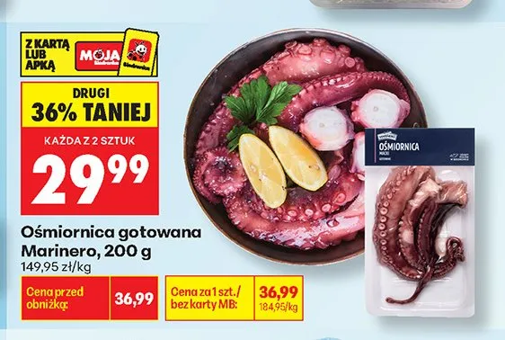 Ośmiornica gotowana Marinero promocja w Biedronka