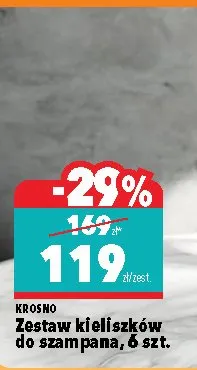 Zestaw kieliszków do szampana 6 szt. promocja w Biedronka Home