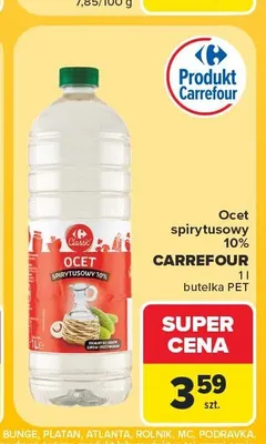 Ocet spirytusowy 10% Carrefour promocja w Carrefour Market