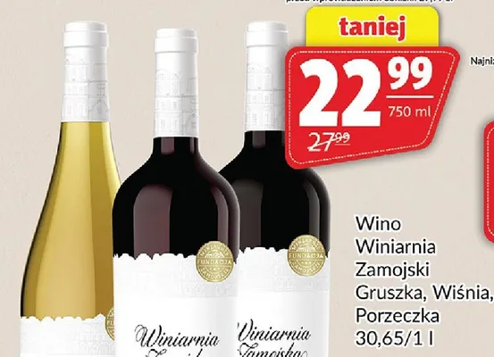 Wino Zamojski Gruszka, Wiśnia, Porzeczka promocja w Prim Market