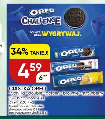 Ciastka Oreo vanillia promocja w Chata Polska