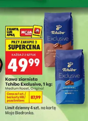 Kawa ziarnista Tchibo Exclusive Medium Roast promocja w Biedronka