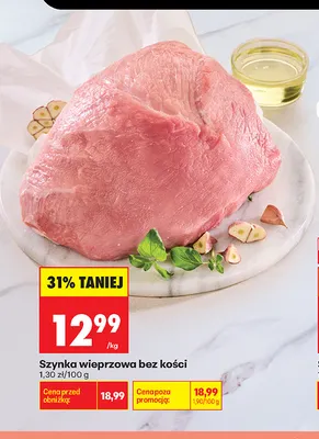 Szynka wieprzowa bez kości promocja w Biedronka
