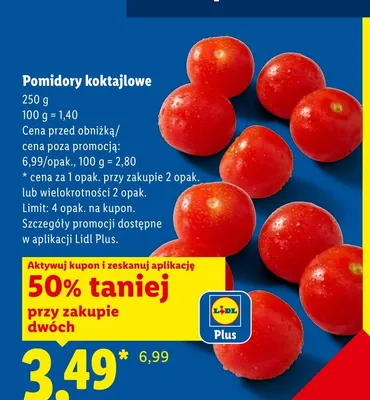 Pomidory koktajlowe promocja w Lidl