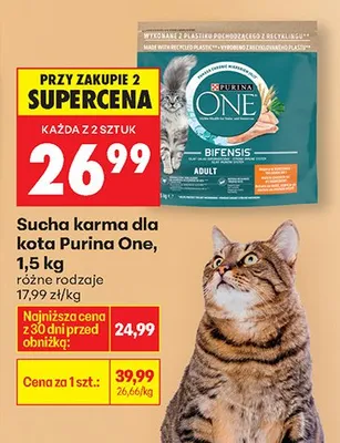 Sucha karma dla kota różne rodzaje promocja w Biedronka