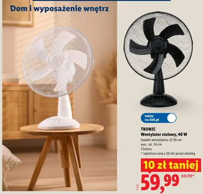 Wentylator stołowy TRONIC promocja w Lidl