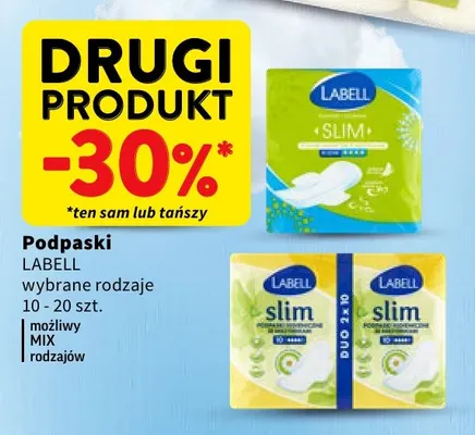 Podpaski Labell promocja w Intermarche