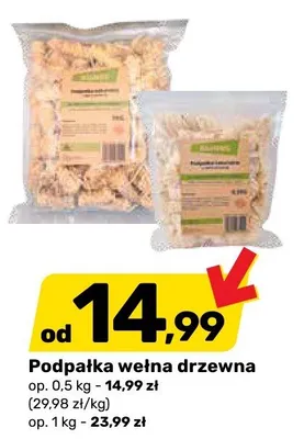 Podpałka wełna drzewna promocja w Bricomarche
