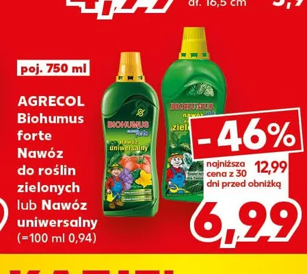 Nawóz do roślin zielonych Biohumus Forte Agrecol promocja w Kaufland