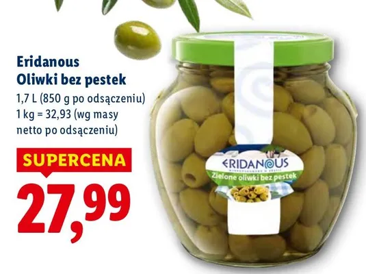 Oliwki bez pestek Eridanous promocja w Lidl