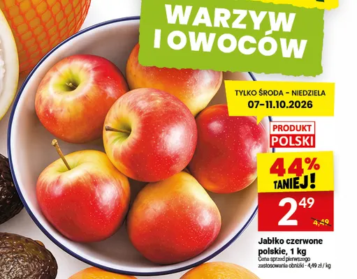 Jabłka czerwone polskie promocja w Twój Market