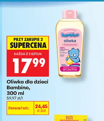 Oliwka dla dzieci Bambino promocja w Biedronka