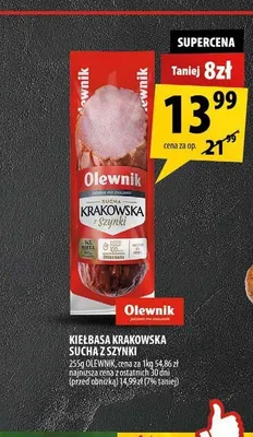 Kiełbasa krakowska pieczona sucha Olewnik promocja w Arhelan