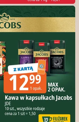 Kawa w kapsułkach Jacobs Espresso promocja w Leclerc