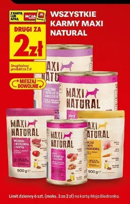 Karma dla psa Maxi Natural indyk z wołowiną i batatami promocja w Biedronka