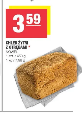 Chleb żytni z otrębami Nowel promocja w SPAR