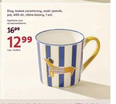 Kubek ceramiczny Eloy jamnik 400 ml promocja w Rossmann