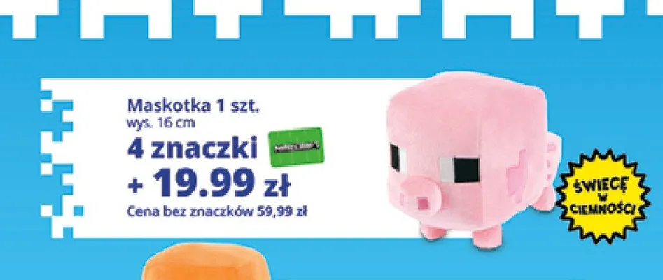 Maskotka Minecraft Świnia promocja w Auchan