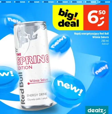 Napój energetyzujący The Spring Edition Wiśnia Sakura promocja w Dealz