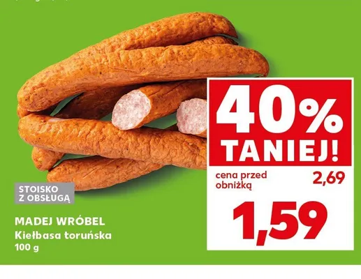 Kiełbasa toruńska Madej Wróbel promocja w Kaufland