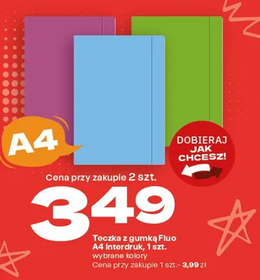 Teczka z gumką Fluo A4 Interdruk promocja w Twój Market