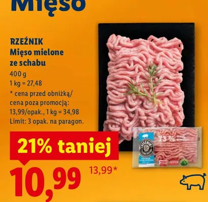 Mięso mielone ze schabu promocja w Lidl
