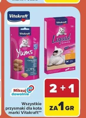 Przysmaki dla kota Vitakraft promocja w Carrefour Market