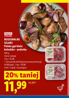 Podroby z gęsi białej kołudzkiej Regionalne Szlaki promocja w Lidl