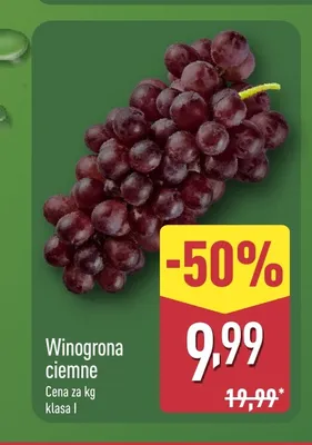 Winogrona ciemne klasa I promocja w Aldi