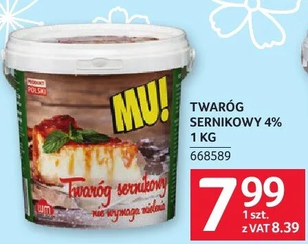 Twaróg sernikowy 4% 1 kg promocja w Selgros