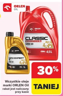 Wszystkie oleje marki ORLEN rabat jest naliczany przy kasie promocja w Carrefour