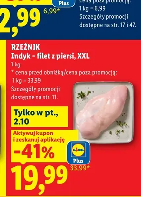 Indyk filet z piersi XXL Rzeźnik promocja w Lidl