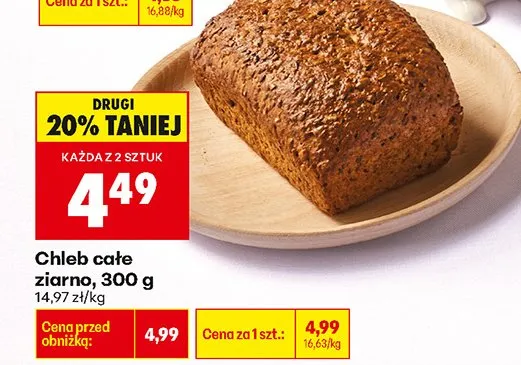 Chleb całe ziarno promocja w Biedronka
