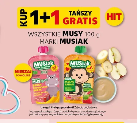 Mus owocowo-warzywny Musiak Banan Brzoskwinia Burak promocja w Kaufland