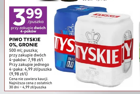 Piwo bezalkoholowe Tyskie promocja w Stokrotka