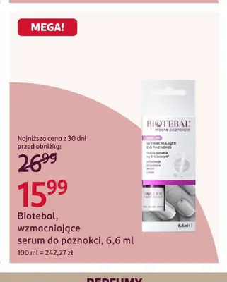 Wzmacniające serum do paznokci Biotebal promocja w Rossmann