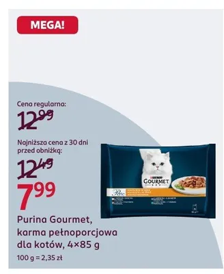 Karma pełnoporcjowa dla kotów promocja w Rossmann
