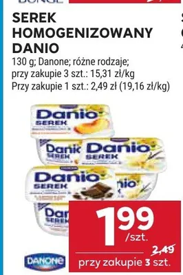 Serek homogenizowany Danio promocja w Stokrotka