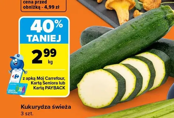 Cukinia promocja w Carrefour Market