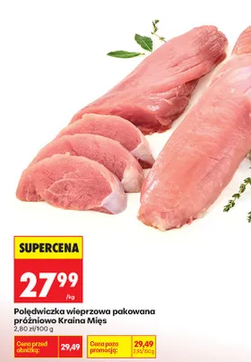 Polędwiczka wieprzowa pakowana próżniowo promocja w Biedronka
