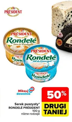 Serek puszysty Rondelé Président promocja w Carrefour