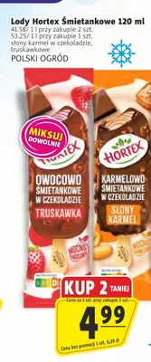 Lody śmietankowe słony karmel Hortex promocja w Prim Market