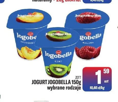 Jogurt Jogobella kiwi Zott promocja w Tomi Markt
