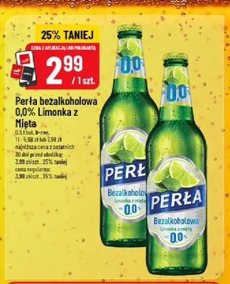 Piwo bezalkoholowe Perła Limonka z Miętą promocja w POLOmarket