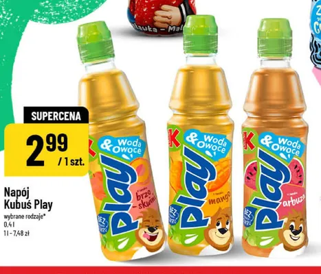 Napój Kubuś Play arbuz promocja w POLOmarket