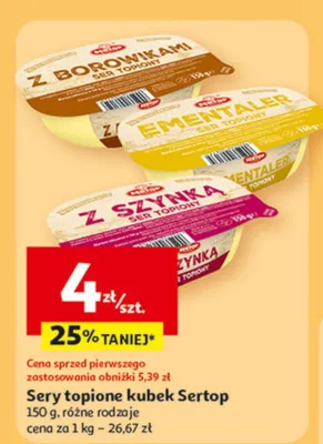 Sery topione kubek Sertop promocja w Auchan