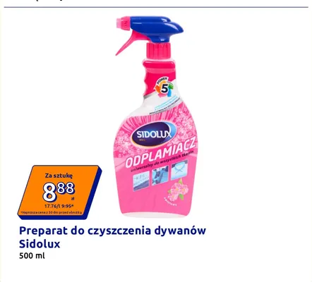 Preparat do czyszczenia dywanów Sidolux promocja w Action